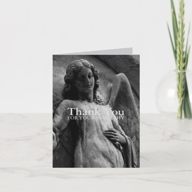 Cartão De Agradecimento Angel 4 Christian Memorial Simpatia Obrigado (Frente)