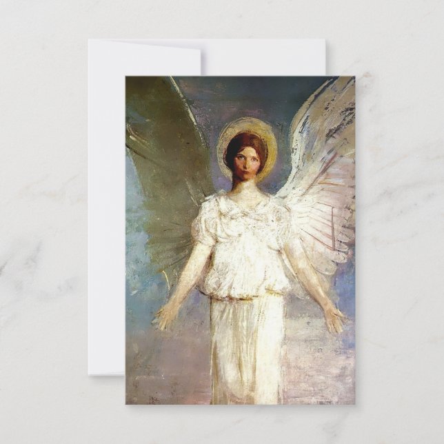 Cartão De Agradecimento "Angel at Noon", por Abbott Thayer (Frente)