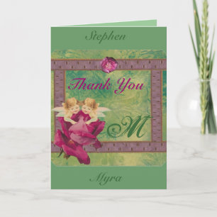 Cartão De Agradecimento Angel Rose Thank You
