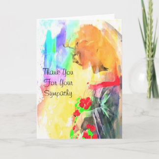 Cartão De Agradecimento Angel Serene Obrigado Por Sua Simpatia"