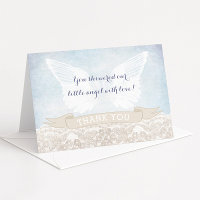 Angel Wings Chá de fraldas ou Batismo Obrigado Not