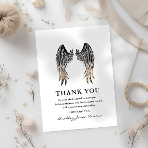 Cartão De Agradecimento Angel Wings Funeral Obrigado Nota