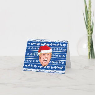 Cartão De Agradecimento Angry Donald Trump Christmas