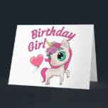 Cartão De Agradecimento Animação de Aniversário de criança da Garota de Fe<br><div class="desc">Senhoras e festas de aniversário jovens,  um gráfico colorido de tema rosa com um lindo unicórnio ilustrado.
Ideia perfeita para crianças,  filhas,  mães e todas as senhoras celebrando seu aniversário. Disponível apenas online.</div>