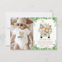 Animais da Selva Safari Carro Verde 1º Aniversário