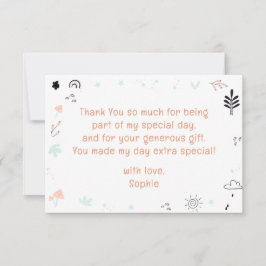 Cartão De Agradecimento Animais selvagens de safari no aniversário das cri