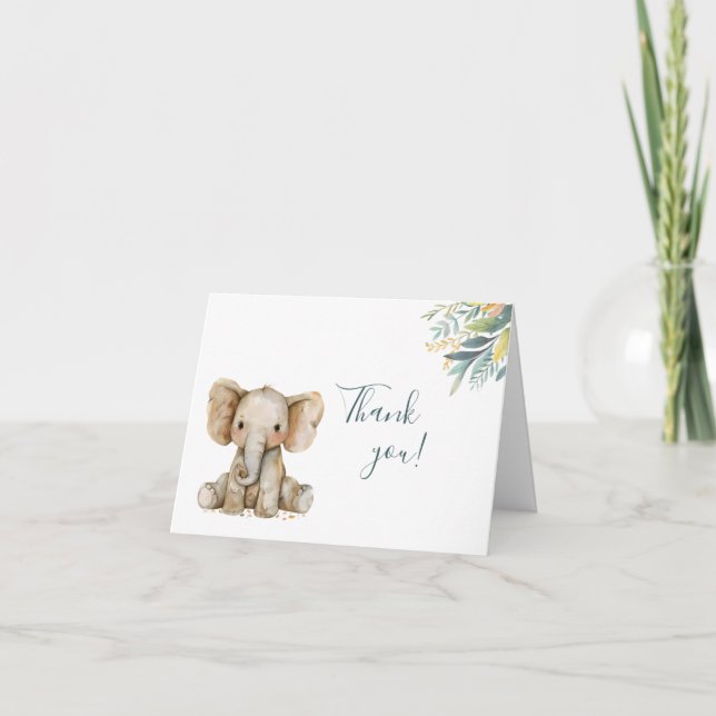 Cartão De Agradecimento Animais Selvagens Selvagens Selvagens Cutes (Frente)