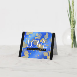 Cartão De Agradecimento Aniversário Casado do Elegante Nove Lapis Lazuli