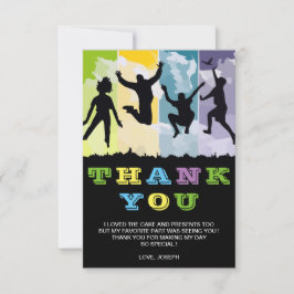 Cartão De Agradecimento Aniversário Colorido das Crianças