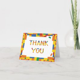 Cartão De Agradecimento Aniversário colorido dos blocos de apartamentos