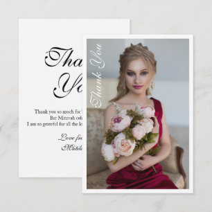Cartão De Agradecimento Aniversário da Bat Mitzvah Fotográfica Elegante 
