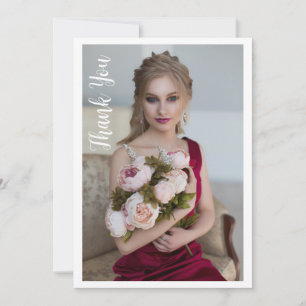 Cartão De Agradecimento Aniversário da Bat Mitzvah Fotográfica Elegante Si