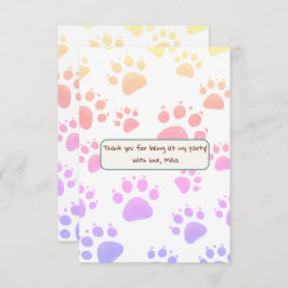 Cartão De Agradecimento Aniversário da Criança no Estilo da Selva