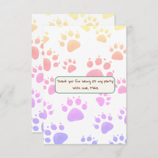 Cartão De Agradecimento Aniversário da Criança no Estilo da Selva