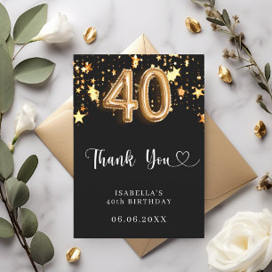 Cartão De Agradecimento aniversário de 40 anos