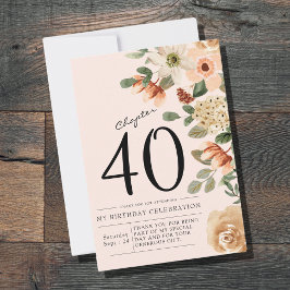 Cartão De Agradecimento Aniversário de 40 anos