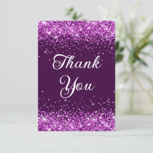 Cartão De Agradecimento Aniversário de 40 anos de Glitter Puro