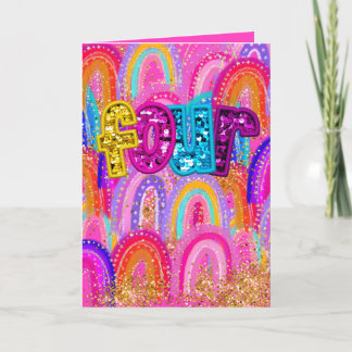 Cartão De Agradecimento Aniversário de 4 anos