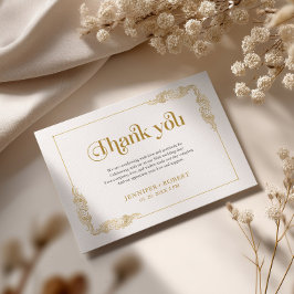 Cartão De Agradecimento Aniversário de 50 anos de Casamento Tipografia Dou