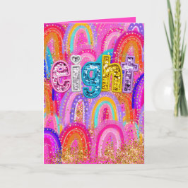 Cartão De Agradecimento Aniversário de 8 anos