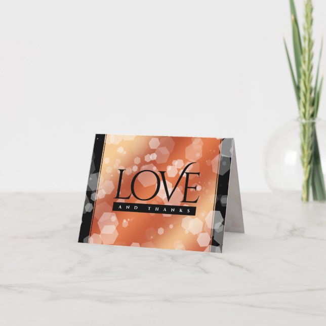 Cartão De Agradecimento Aniversário de Casamento de Bronze, 8° aniversário (Frente)