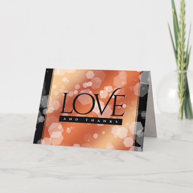 Cartão De Agradecimento Aniversário de Casamento de Bronze, 8° aniversário (Frente)