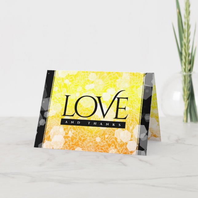 Cartão De Agradecimento Aniversário de Casamento de Citrina de 13 Elegante (Frente)