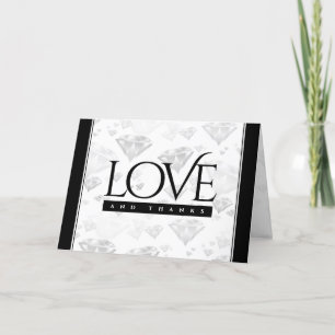 Cartão De Agradecimento Aniversário de Casamento de Diamante 60º e 75º ani