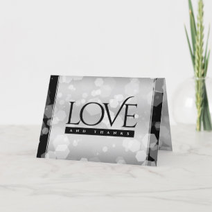 Cartão De Agradecimento Aniversário de Casamento do 25 Silver Elegante