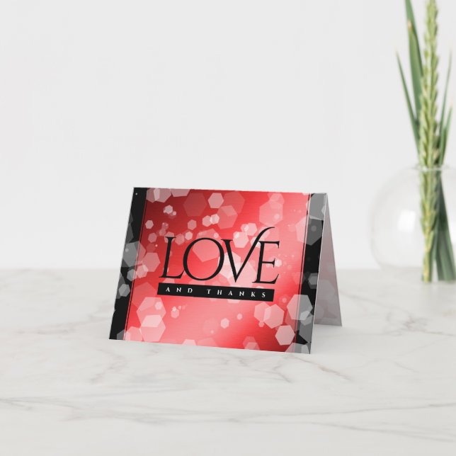 Cartão De Agradecimento Aniversário de Casamento do Elegante Ruby, 40º 80 (Frente)