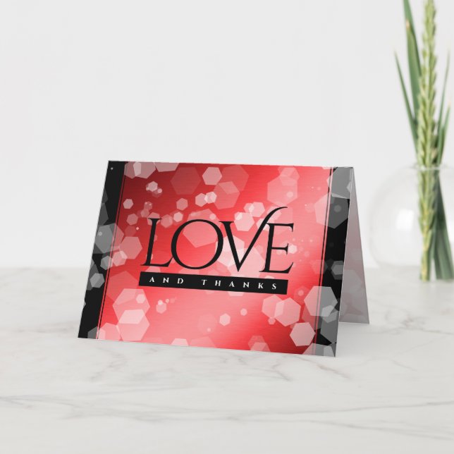 Cartão De Agradecimento Aniversário de Casamento do Elegante Ruby, 40º 80 (Frente)