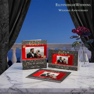 Cartão De Agradecimento Aniversário de Casamento Dourado & Gems 60th Obrig