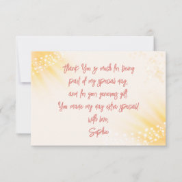 Cartão De Agradecimento Aniversário de criança de silhueta de fada encanta