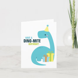 Cartão De Agradecimento Aniversário de criança do dinossauro