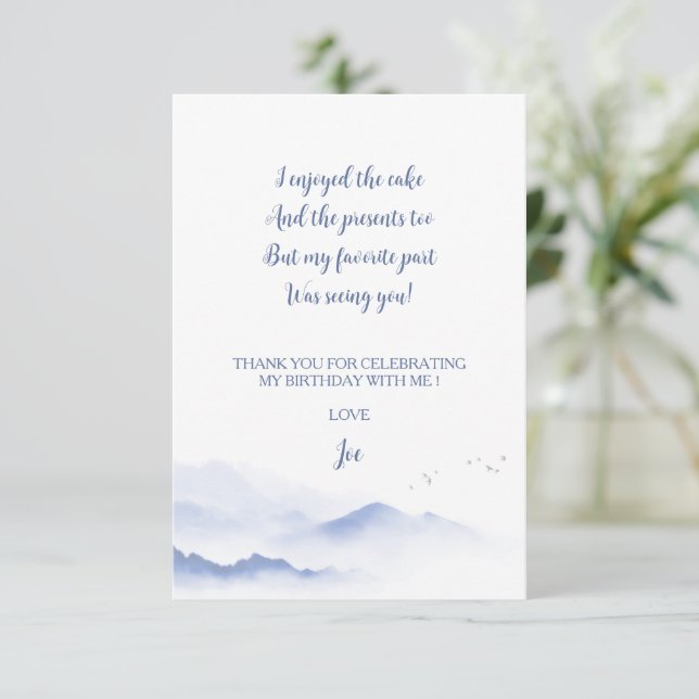 Cartão De Agradecimento Aniversário de criança neutro em relação ao gênero (Em pé/Frente)