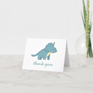 Cartão De Agradecimento Aniversário de Crianças Dinossauro Fofo   Festa do