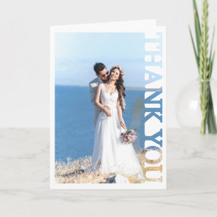 Cartão De Agradecimento Aniversário de noivado casamento Foto Obrigado