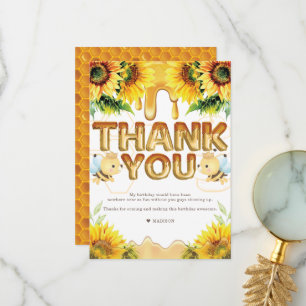 Cartão De Agradecimento Aniversário de Querida, Chá de fraldas