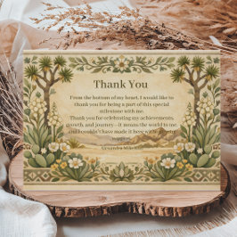 Cartão De Agradecimento Aniversário de Rustic Desert Botanicals