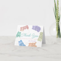 Aniversário de Urso Gummy Pastel Doce