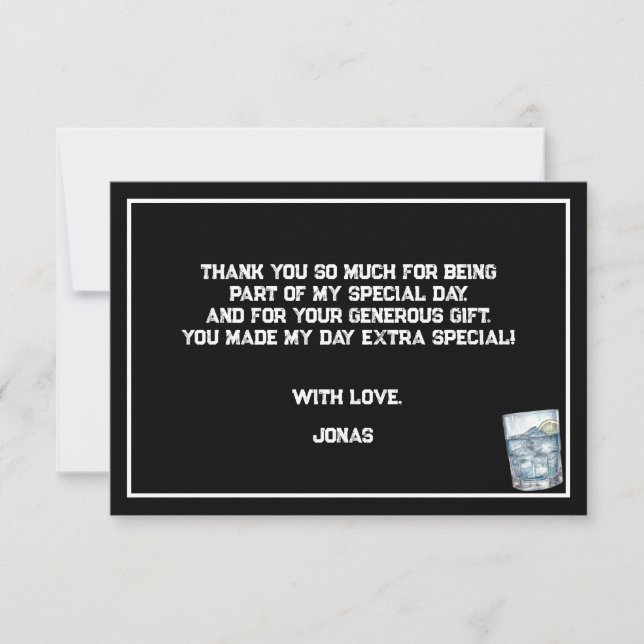 Cartão De Agradecimento Aniversário de vamos Vodka (Frente)