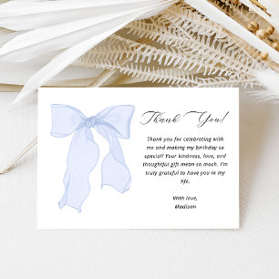 Cartão De Agradecimento Aniversário do Arco Azul Elegante