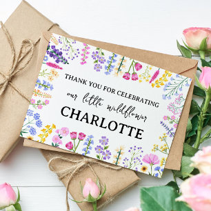 Cartão De Agradecimento Aniversário do Bonito Floral de Primavera Floral d