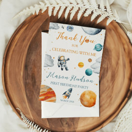 Cartão De Agradecimento Aniversário do Celebrador Planetário