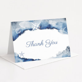 Cartão De Agradecimento Aniversário do Chá Náutico do Oceano Índico de Aqu