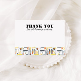 Cartão De Agradecimento Aniversário do Construtor de Obras 