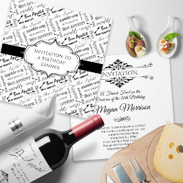 Cartão De Agradecimento Aniversário do Partido Jante Francês para Gourmet