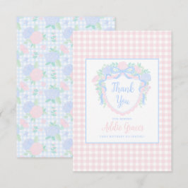 Cartão De Agradecimento Aniversário do Primeiro Aniversário do Crest de Aq