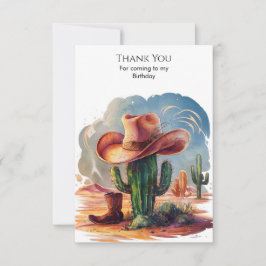 Cartão De Agradecimento Aniversário do Wild West Hats