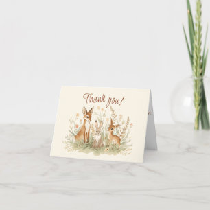 Cartão De Agradecimento Aniversário floresta vintage